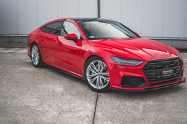 Maxton Design Seitenschweller Ansatz passend für Audi A7 C8 S-Line schwarz Hochglanz