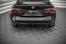 Laden Sie das Bild in den Galerie-Viewer, Maxton Design Heck Ansatz Flaps Diffusor für BMW M4 G82 schwarz Hochglanz