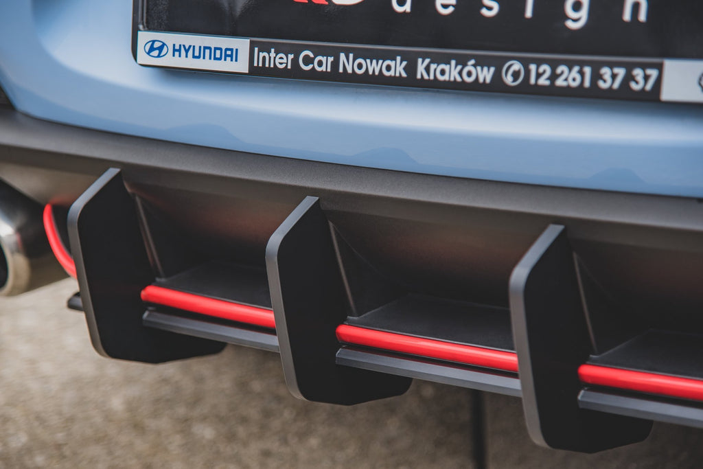 Maxton Design Robuste Racing Heckschürze passend für V.2 Hyundai I30 N Mk3 Hatchback