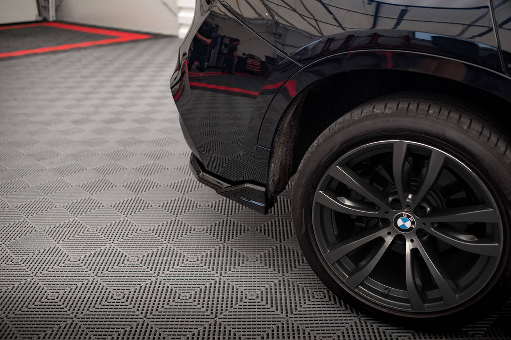 Maxton Design Mittlerer Diffusor Heck Ansatz DTM Look für BMW X6 M-Paket F16 schwarz Hochglanz
