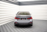 Maxton Design Heck Ansatz Flaps Diffusor für BMW 5er G30 Facelift M-Paket schwarz Hochglanz