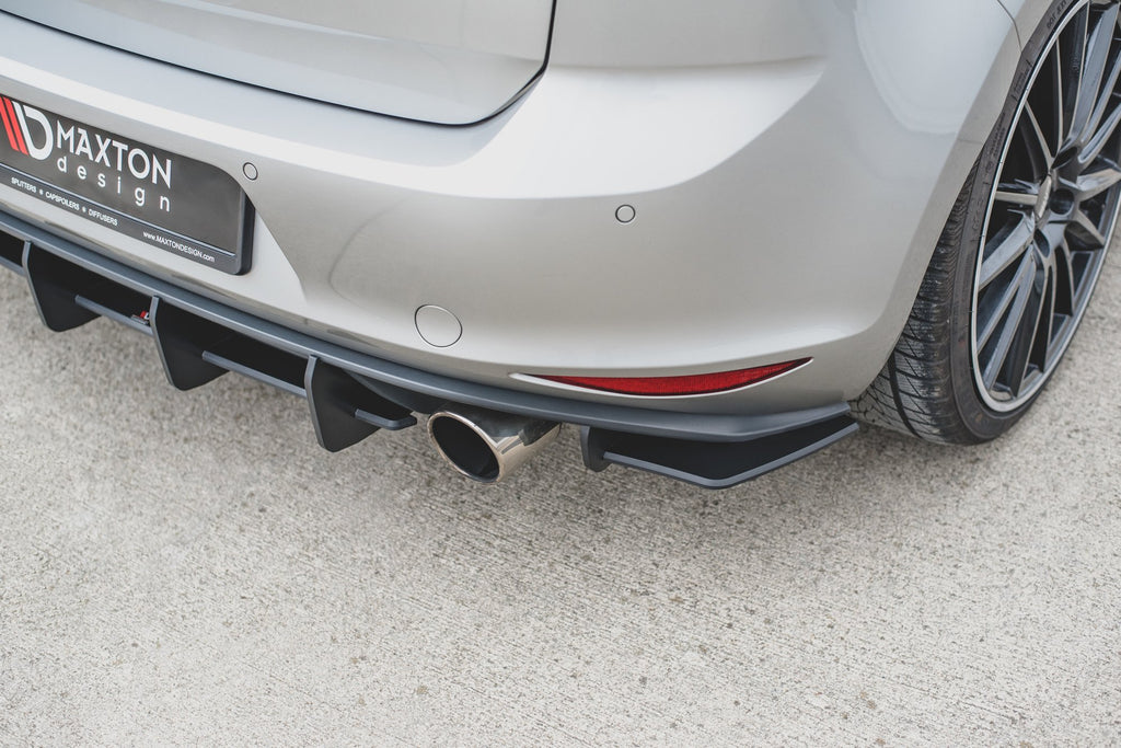 Maxton Design Robuster Racing Heck Ansatz Flaps Diffusor passend für L + R V.1 VW Golf 7 GTI