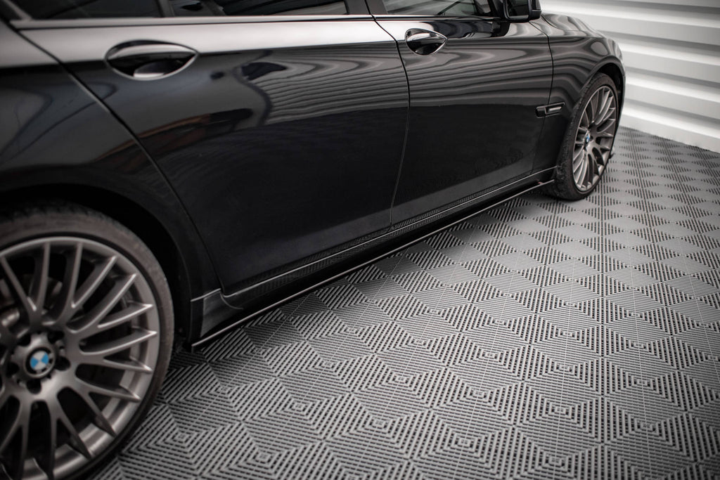 Maxton Design Seitenschweller Ansatz für BMW 7 M-Paket F01 schwarz Hochglanz