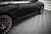 Laden Sie das Bild in den Galerie-Viewer, Maxton Design Seitenschweller Ansatz für BMW 7 M-Paket F01 schwarz Hochglanz