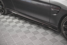 Laden Sie das Bild in den Galerie-Viewer, Maxton Design Seitenschweller Ansatz für V.2 für BMW M4 F82 schwarz Hochglanz