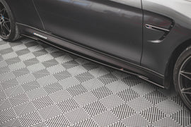 Maxton Design Seitenschweller Ansatz für V.2 für BMW M4 F82 schwarz Hochglanz