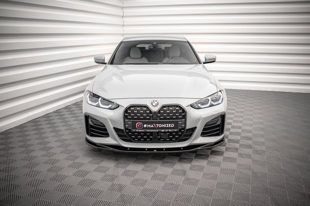 Maxton Design Front Ansatz V.3 für BMW 4er / i4 Gran Coupe M-Paket G26 schwarz Hochglanz