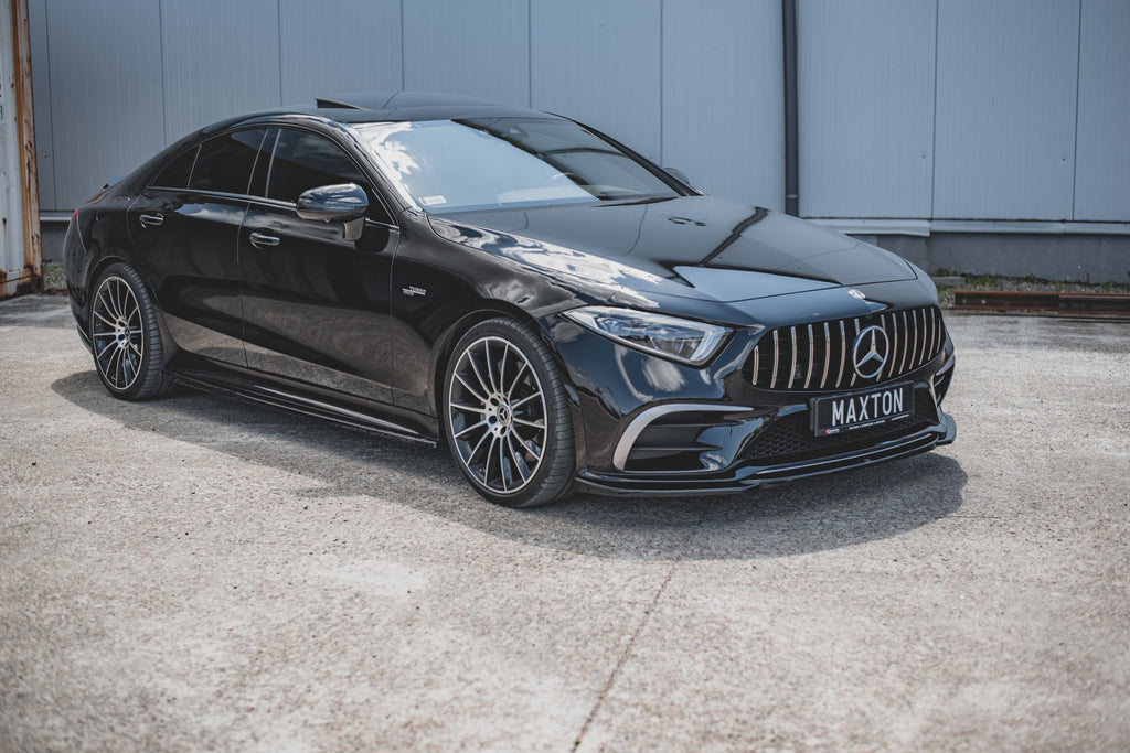 Maxton Design Front Ansatz passend für V.1 Mercedes-Benz CLS AMG-Line C257 schwarz Hochglanz