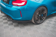 Laden Sie das Bild in den Galerie-Viewer, Maxton Design Heck Ansatz Flaps Diffusor V.2 für BMW M2 F87 schwarz Hochglanz