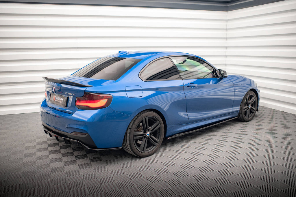 Maxton Design Seitenschweller Ansatz für BMW 2 M-Paket F22 schwarz Hochglanz