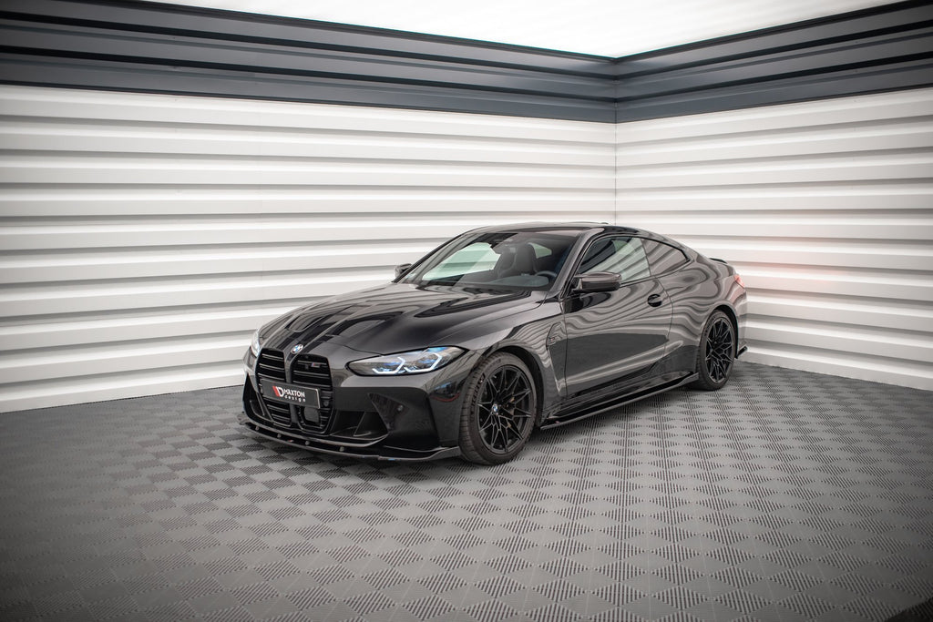 Maxton Design Seitenschweller Ansatz für V.1 für BMW M4 G82 schwarz Hochglanz
