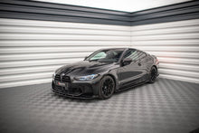 Laden Sie das Bild in den Galerie-Viewer, Maxton Design Seitenschweller Ansatz für V.1 für BMW M4 G82 schwarz Hochglanz