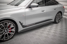 Laden Sie das Bild in den Galerie-Viewer, Maxton Design Seitenschweller Ansatz für V.1 für BMW 4er Gran Coupe M-Paket G26 schwarz Hochglanz