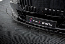 Laden Sie das Bild in den Galerie-Viewer, Maxton Design Front Ansatz V.1 für BMW 7 M-Paket / M760e G70 schwarz Hochglanz