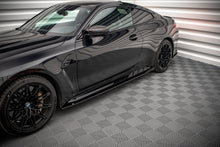 Laden Sie das Bild in den Galerie-Viewer, Maxton Design Seitenschweller Ansatz für V.1 für BMW M4 G82 schwarz Hochglanz