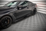Maxton Design Seitenschweller Ansatz für V.1 für BMW M4 G82 schwarz Hochglanz