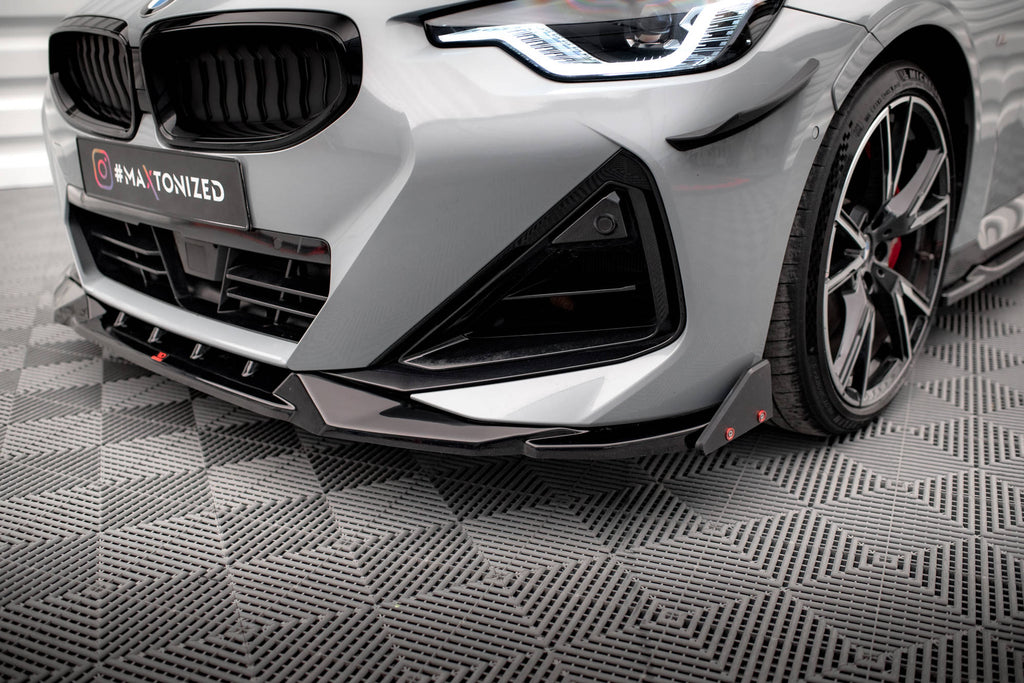 Maxton Design Front Ansatz V.2 +Flaps für BMW 2 Coupe M-Paket / M240i G42