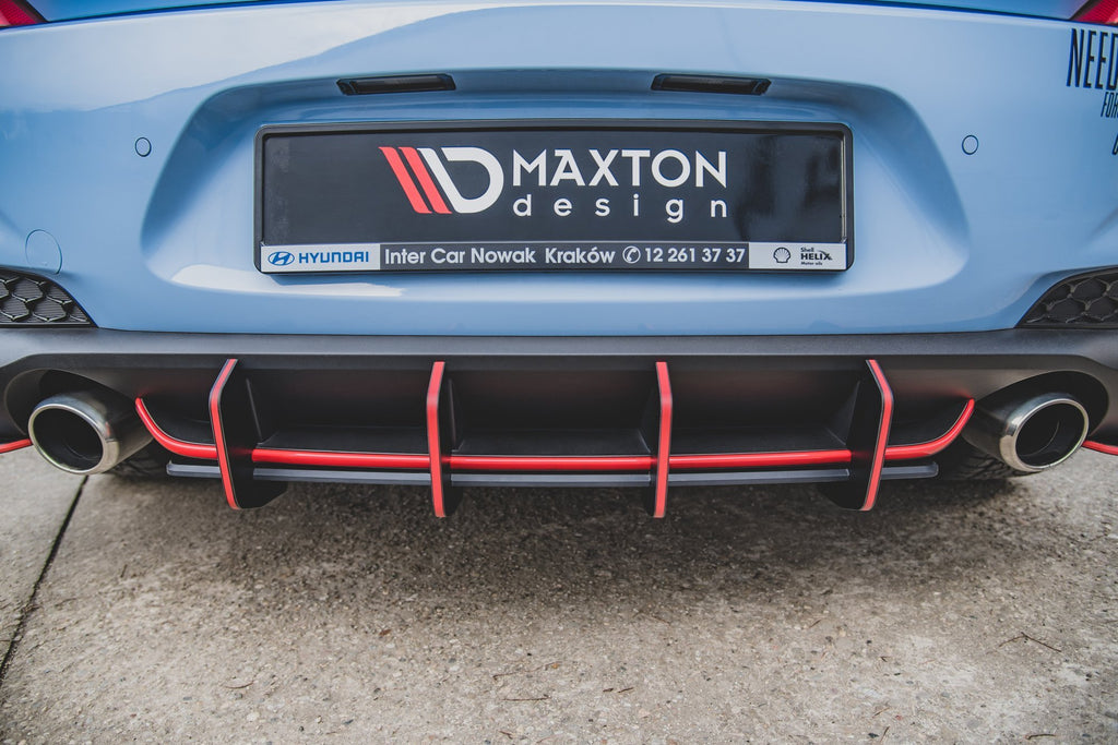 Maxton Design Robuste Racing Heckschürze passend für V.2 Hyundai I30 N Mk3 Hatchback