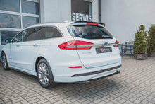 Laden Sie das Bild in den Galerie-Viewer, Maxton Design Mittlerer Diffusor Heck Ansatz passend für Ford Mondeo Kombi Platinium Mk5 Facelift schwarz Hochglanz