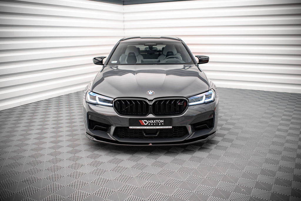 Maxton Design Front Ansatz V.3 für BMW M5 F90 Facelift schwarz Hochglanz