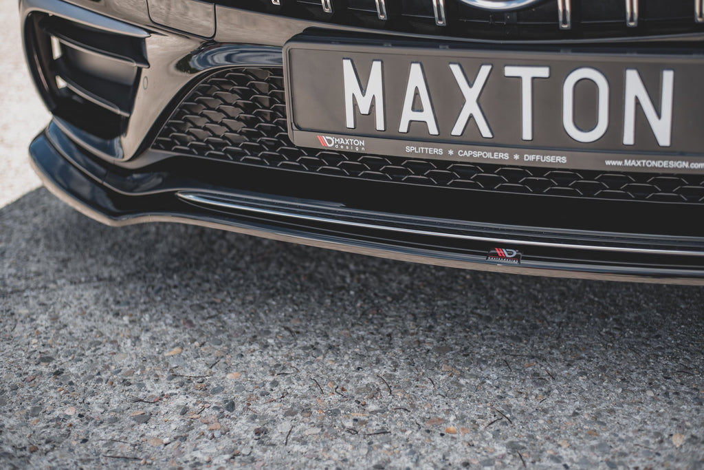 Maxton Design Front Ansatz passend für V.3 Mercedes-Benz CLS AMG-Line C257 schwarz Hochglanz