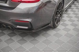 Maxton Design Heck Ansatz Flaps Diffusor V.2 für BMW M4 F82 schwarz Hochglanz