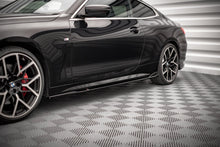 Laden Sie das Bild in den Galerie-Viewer, Maxton Design Seitenschweller Ansatz für V.2 für BMW 4er M-Paket G22 schwarz Hochglanz