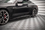 Maxton Design Seitenschweller Ansatz für V.2 für BMW 4er M-Paket G22 schwarz Hochglanz