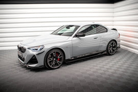 Maxton Design Seitenschweller Ansatz für V.1 für BMW 2 Coupe M-Paket / M240i G42 schwarz Hochglanz