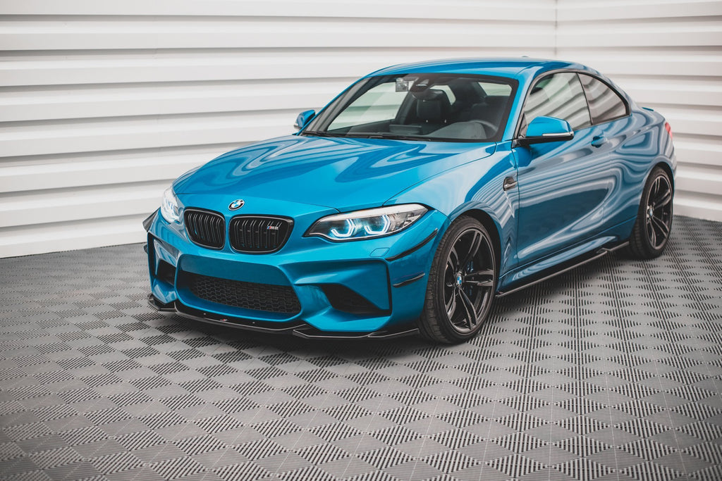 Maxton Design Front Ansatz V.3 für BMW M2 F87 schwarz Hochglanz