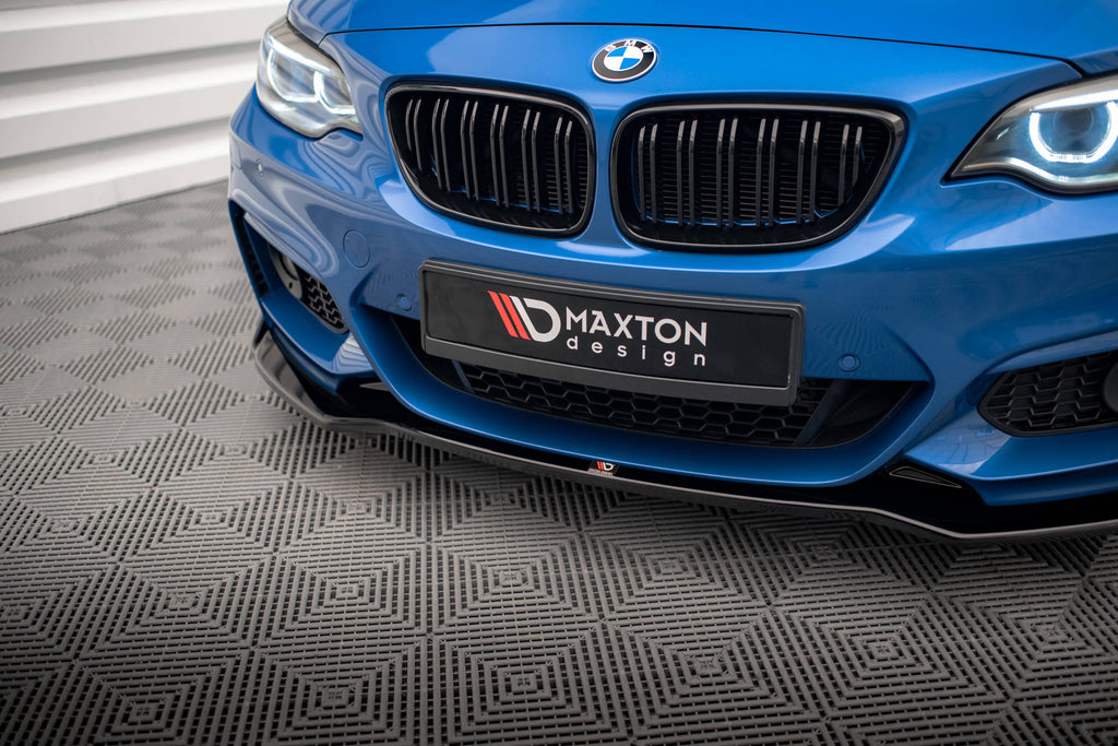 Maxton Design Front Ansatz V.1 für BMW 2 M-Paket F22 schwarz Hochglanz