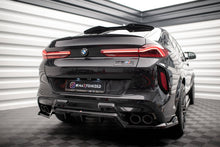Laden Sie das Bild in den Galerie-Viewer, Maxton Design Mittlerer Diffusor Heck Ansatz DTM Look für BMW X6 M F96 schwarz Hochglanz