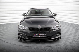 Maxton Design Street Pro Front Ansatz für +Flaps für + Flaps BMW 4er Gran Coupe F36 schwarz Hochglanz