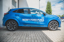 Laden Sie das Bild in den Galerie-Viewer, Maxton Design Seitenschweller Ansatz passend für Ford Puma ST-Line schwarz Hochglanz