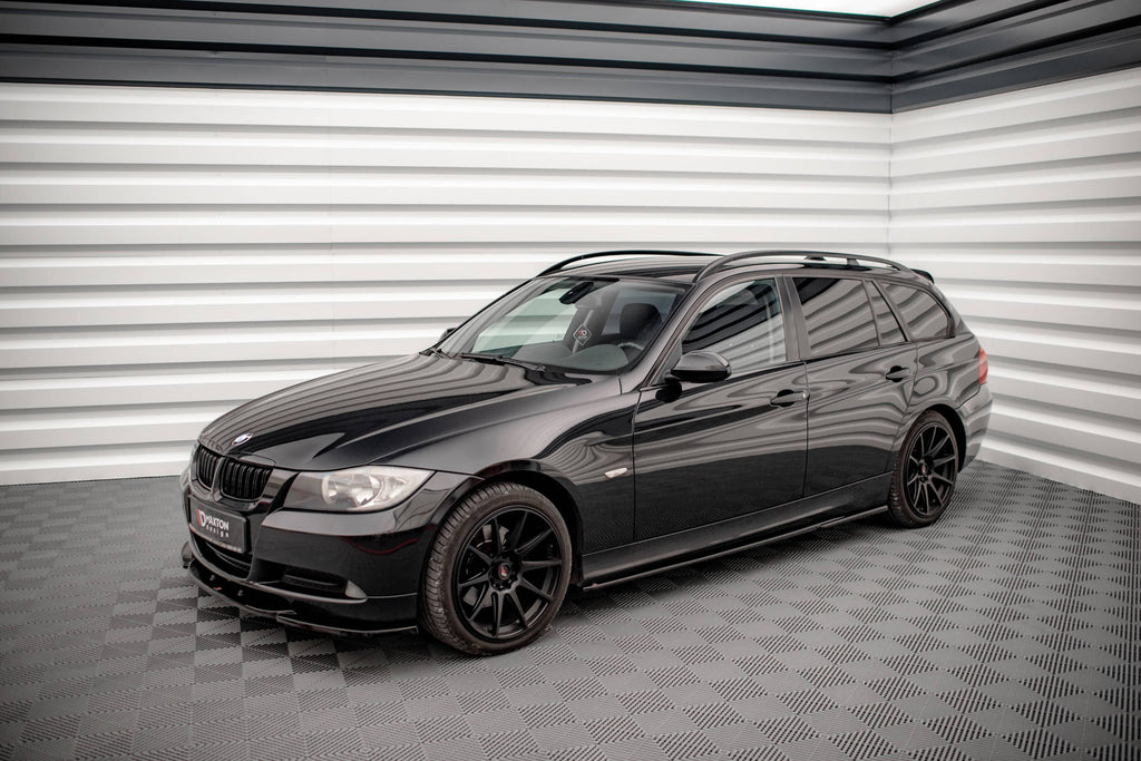 Maxton Design Seitenschweller Ansatz für BMW 3er E90 schwarz Hochglanz