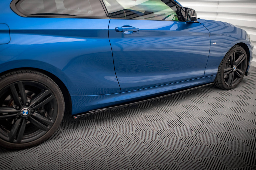 Maxton Design Seitenschweller Ansatz für BMW 2 M-Paket F22 schwarz Hochglanz