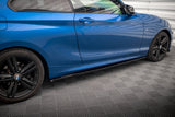 Maxton Design Seitenschweller Ansatz für BMW 2 M-Paket F22 schwarz Hochglanz