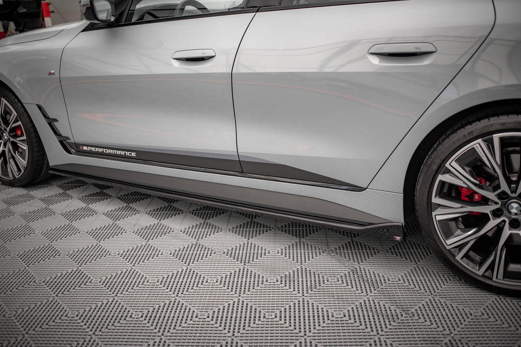 Maxton Design Seitenschweller Ansatz für V.2 für BMW 4er Gran Coupe M-Paket G26 schwarz Hochglanz