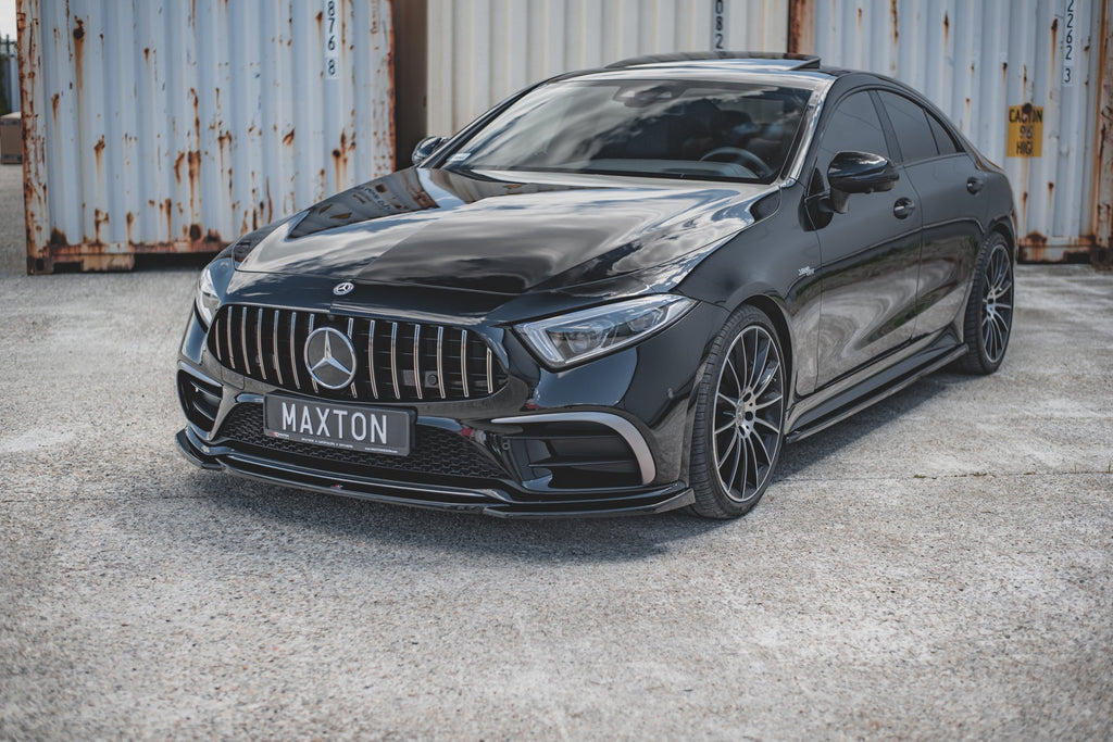 Maxton Design Front Ansatz passend für V.1 Mercedes-Benz CLS AMG-Line C257 schwarz Hochglanz
