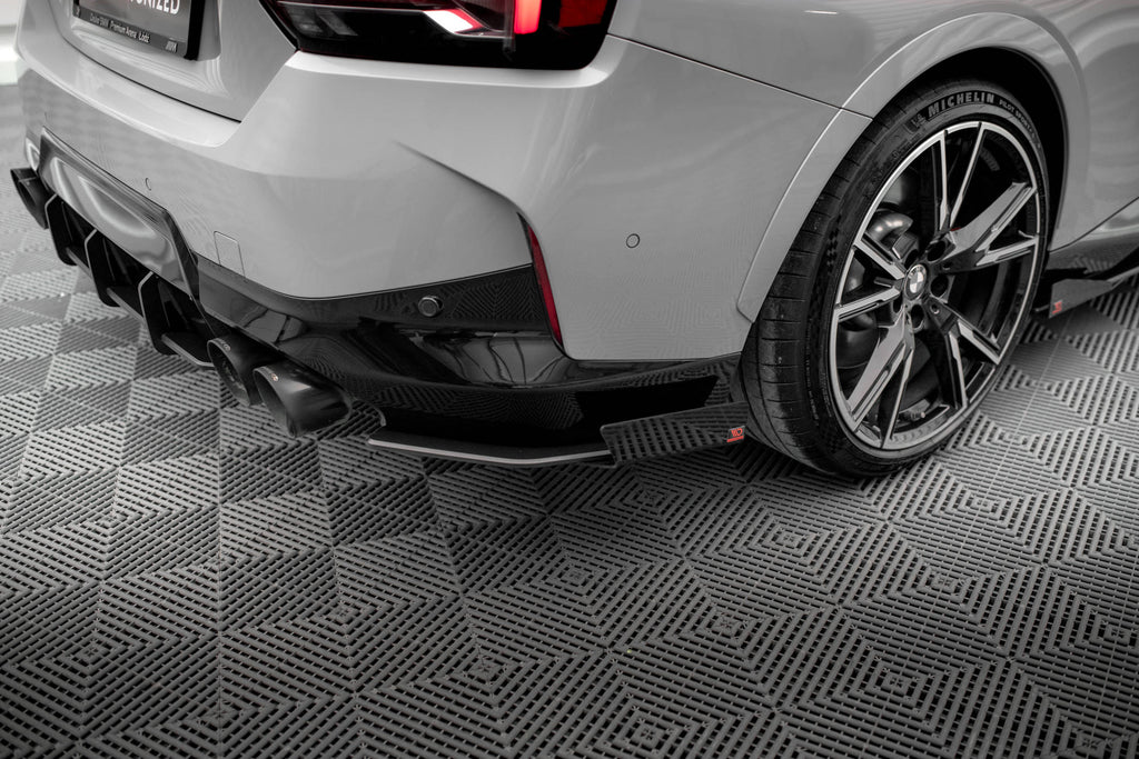 Maxton Design Street Pro Heck Ansatz Flaps Diffusor +Flaps für BMW 2 Coupe M240i G42 schwarz Hochglanz