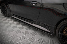 Laden Sie das Bild in den Galerie-Viewer, Maxton Design Seitenschweller Ansatz für V.2 für BMW M4 G82 schwarz Hochglanz