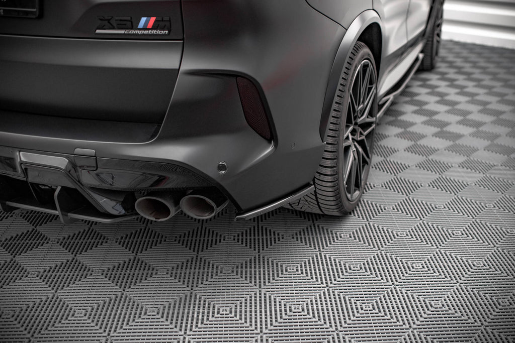 Maxton Design Heck Ansatz Flaps Diffusor für BMW X5M F95 schwarz Hochglanz