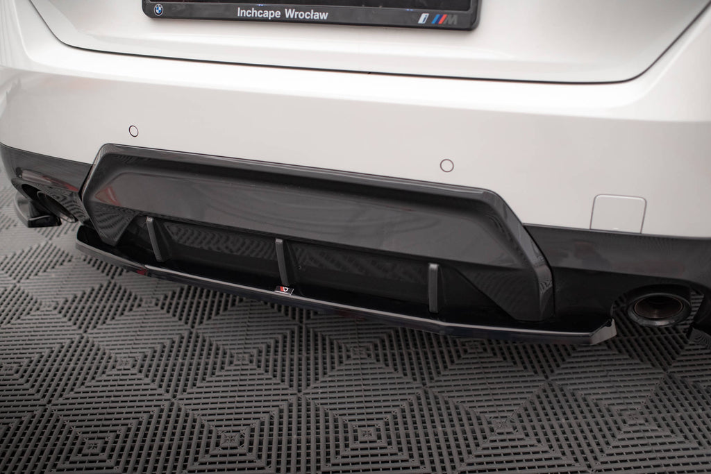 Maxton Design Mittlerer Diffusor Heck Ansatz für BMW 2 Coupe M-Paket G42 schwarz Hochglanz