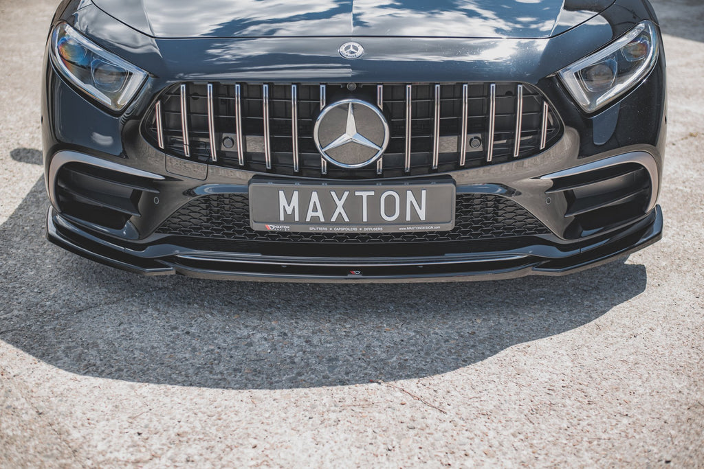 Maxton Design Front Ansatz passend für V.1 Mercedes-Benz CLS AMG-Line C257 schwarz Hochglanz