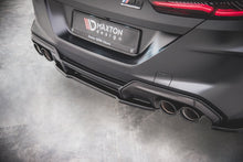 Laden Sie das Bild in den Galerie-Viewer, Maxton Design Mittlerer Diffusor Heck Ansatz für BMW M8  Gran Coupe F93 schwarz Hochglanz