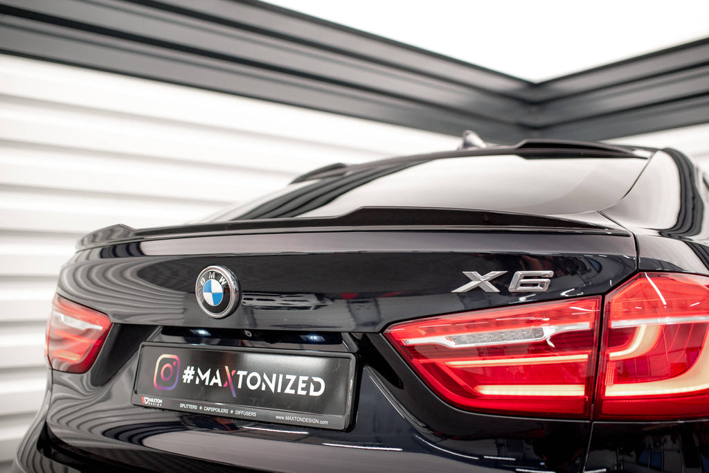 Maxton Design Spoiler CAP für 3D V.1 BMW X6 M-Paket F16 schwarz Hochglanz