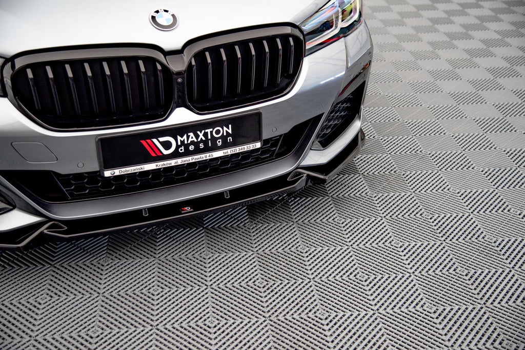 Maxton Design Front Ansatz V.1 für BMW 5er G30 Facelift M-Paket schwarz Hochglanz