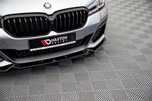 Laden Sie das Bild in den Galerie-Viewer, Maxton Design Front Ansatz V.1 für BMW 5er G30 Facelift M-Paket schwarz Hochglanz