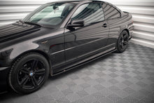 Laden Sie das Bild in den Galerie-Viewer, Maxton Design Seitenschweller Ansatz für V.2 für BMW 3er Coupe M-Paket E46 schwarz Hochglanz