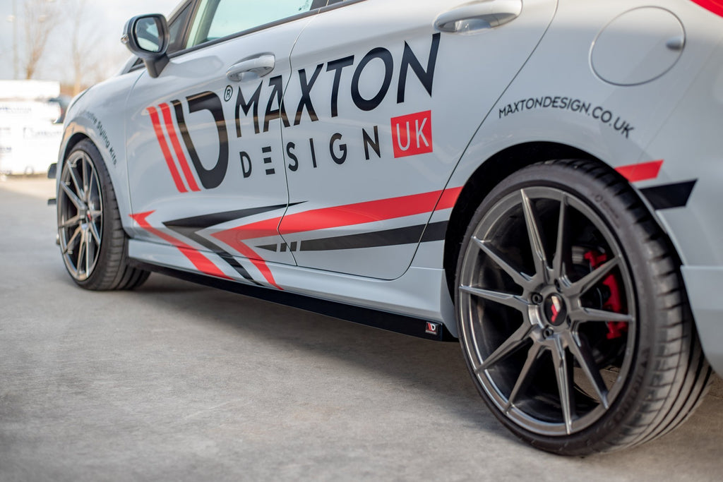 Maxton Design Seitenschweller Ansatz passend für V.2 Ford Fiesta Mk8 ST / ST-Line schwarz Hochglanz